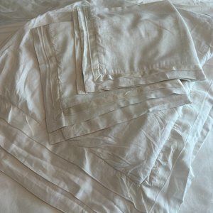 Pottery Barn White King/Cal King Duvet cover and 2 Euro shams; 3 piece set